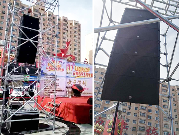 极悦娱乐线阵音响系统亮相定西春季大型车展