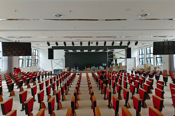 湖南永州宁远县人民医院报告厅选用极悦娱乐专业音响